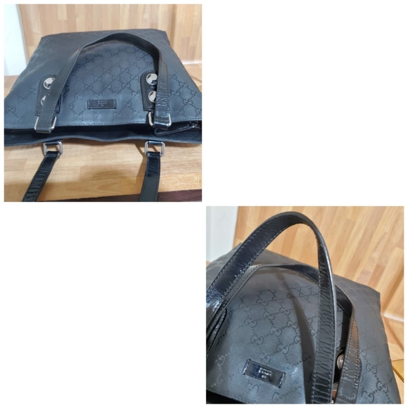 Authentic Gucci Imprime Monogram North South Studded Black GG Leather To… - Picture 12 of 16